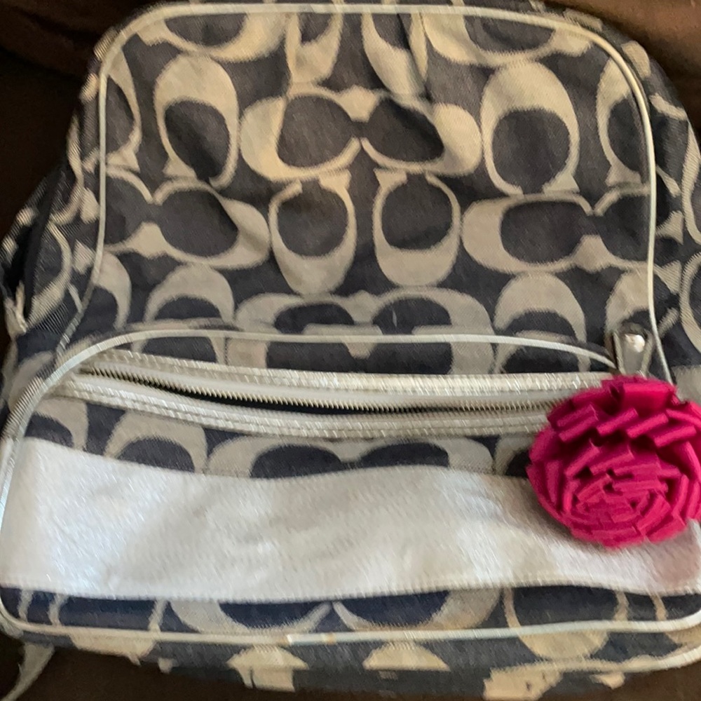 Coach Denim/Silver Backpack